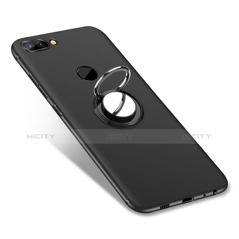 Silikon Hülle Handyhülle Ultra Dünn Schutzhülle Tasche Silikon mit Fingerring Ständer für Huawei Enjoy 7S