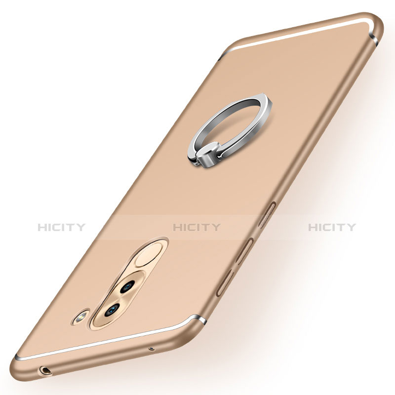 Silikon Hülle Handyhülle Ultra Dünn Schutzhülle Tasche Silikon mit Fingerring Ständer für Huawei Honor 6X Pro Gold Plus