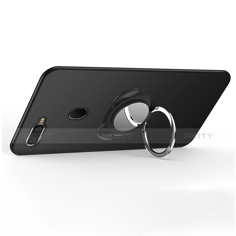 Silikon Hülle Handyhülle Ultra Dünn Schutzhülle Tasche Silikon mit Magnetisch Fingerring Ständer A01 für Oppo AX7