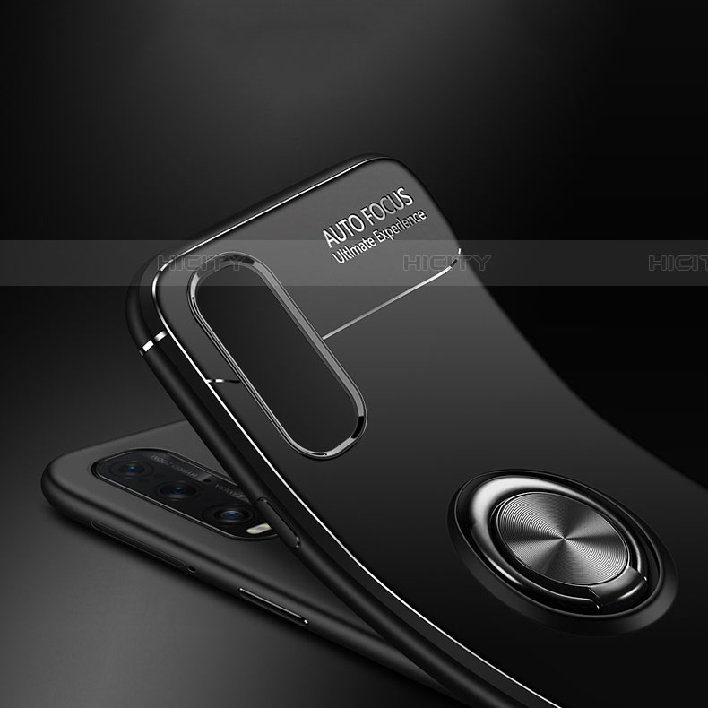 Silikon Hülle Handyhülle Ultra Dünn Schutzhülle Tasche Silikon mit Magnetisch Fingerring Ständer A01 für Oppo Find X2