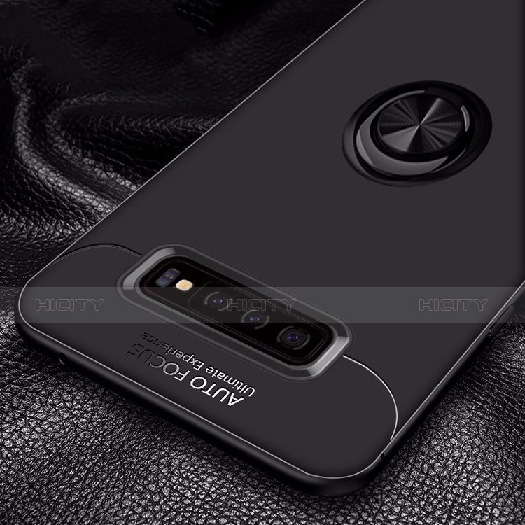 Silikon Hülle Handyhülle Ultra Dünn Schutzhülle Tasche Silikon mit Magnetisch Fingerring Ständer A01 für Samsung Galaxy S10