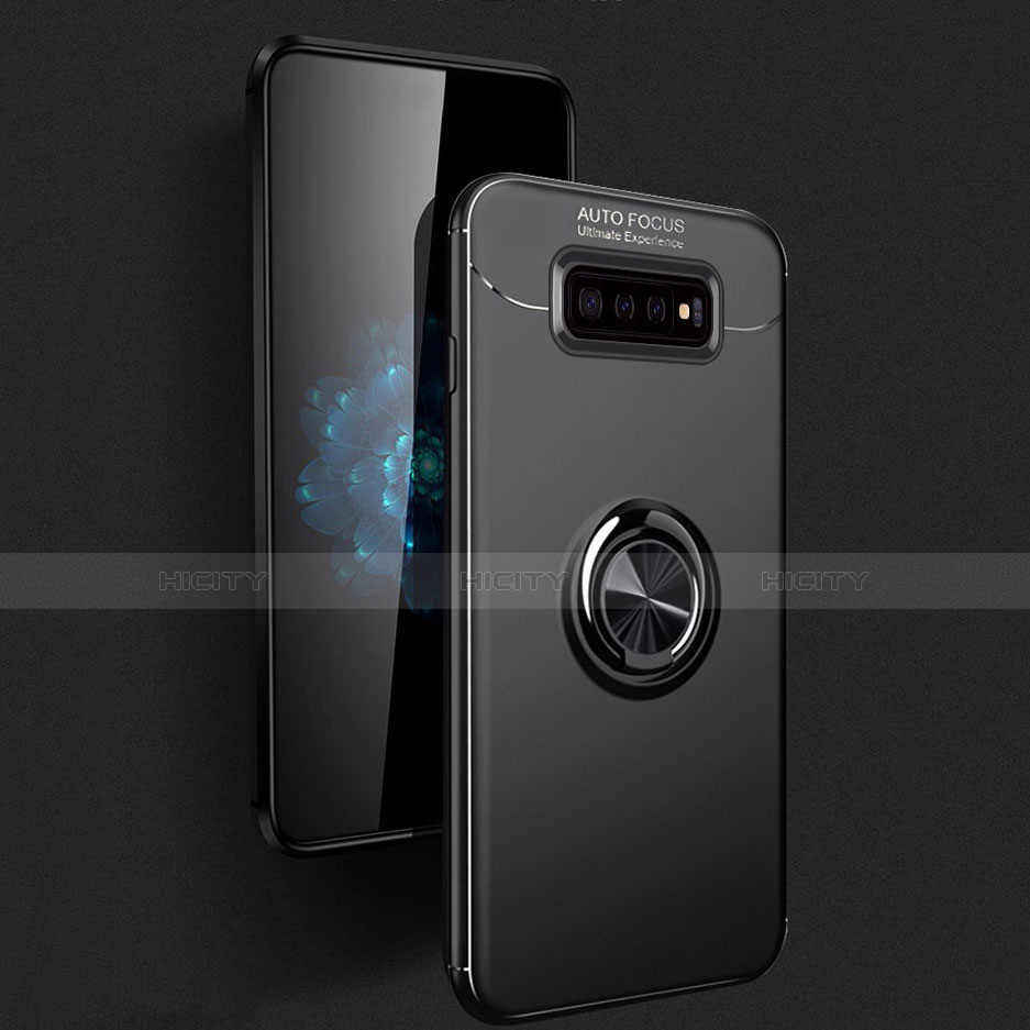 Silikon Hülle Handyhülle Ultra Dünn Schutzhülle Tasche Silikon mit Magnetisch Fingerring Ständer A01 für Samsung Galaxy S10