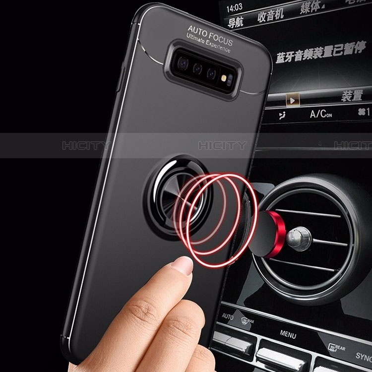 Silikon Hülle Handyhülle Ultra Dünn Schutzhülle Tasche Silikon mit Magnetisch Fingerring Ständer A01 für Samsung Galaxy S10 5G