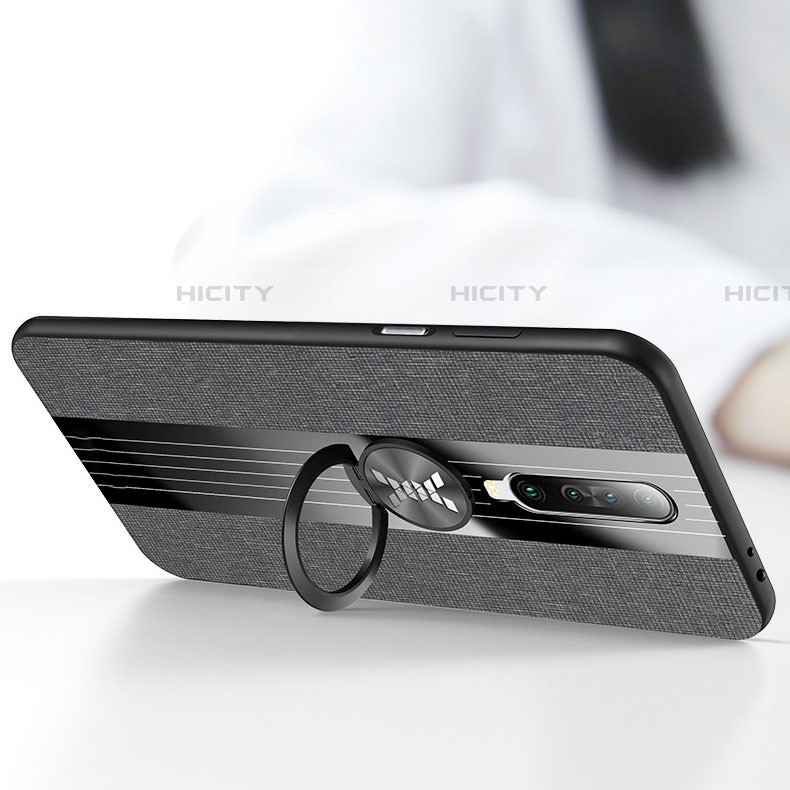 Silikon Hülle Handyhülle Ultra Dünn Schutzhülle Tasche Silikon mit Magnetisch Fingerring Ständer A01 für Xiaomi Redmi K30 4G