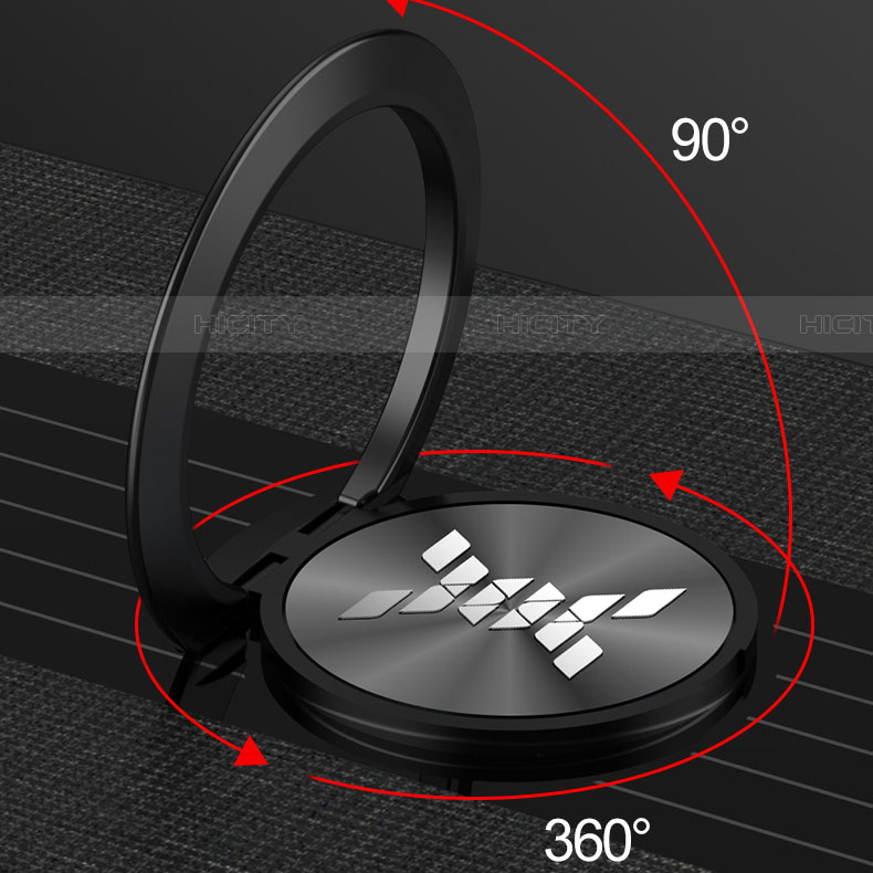 Silikon Hülle Handyhülle Ultra Dünn Schutzhülle Tasche Silikon mit Magnetisch Fingerring Ständer A02 für Oppo A11