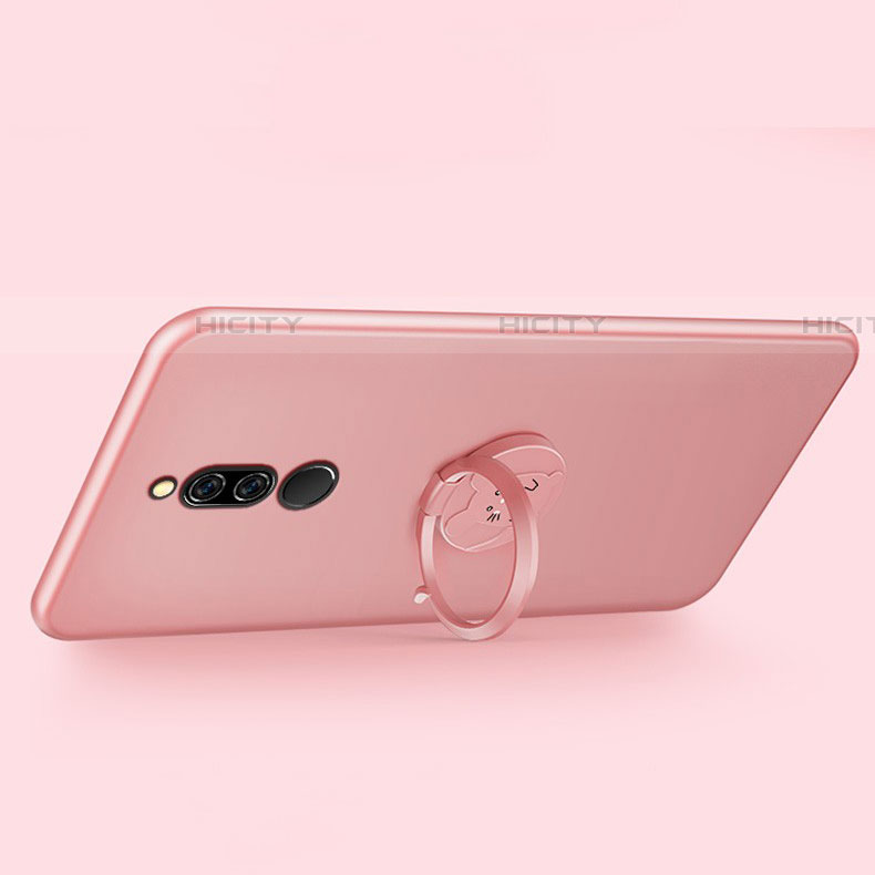 Silikon Hülle Handyhülle Ultra Dünn Schutzhülle Tasche Silikon mit Magnetisch Fingerring Ständer A02 für Xiaomi Redmi 8 groß