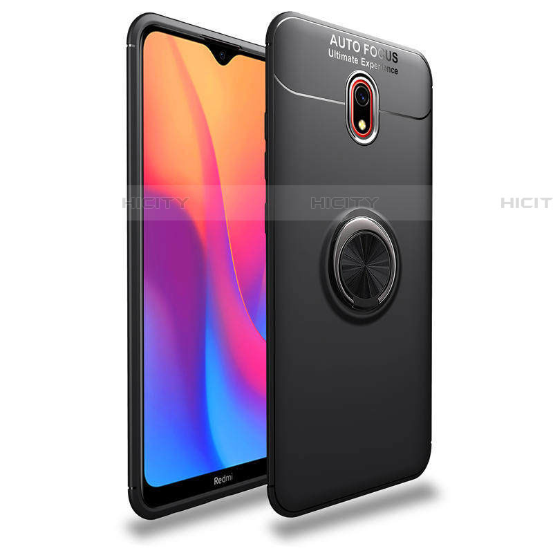 Silikon Hülle Handyhülle Ultra Dünn Schutzhülle Tasche Silikon mit Magnetisch Fingerring Ständer A04 für Xiaomi Redmi 8A