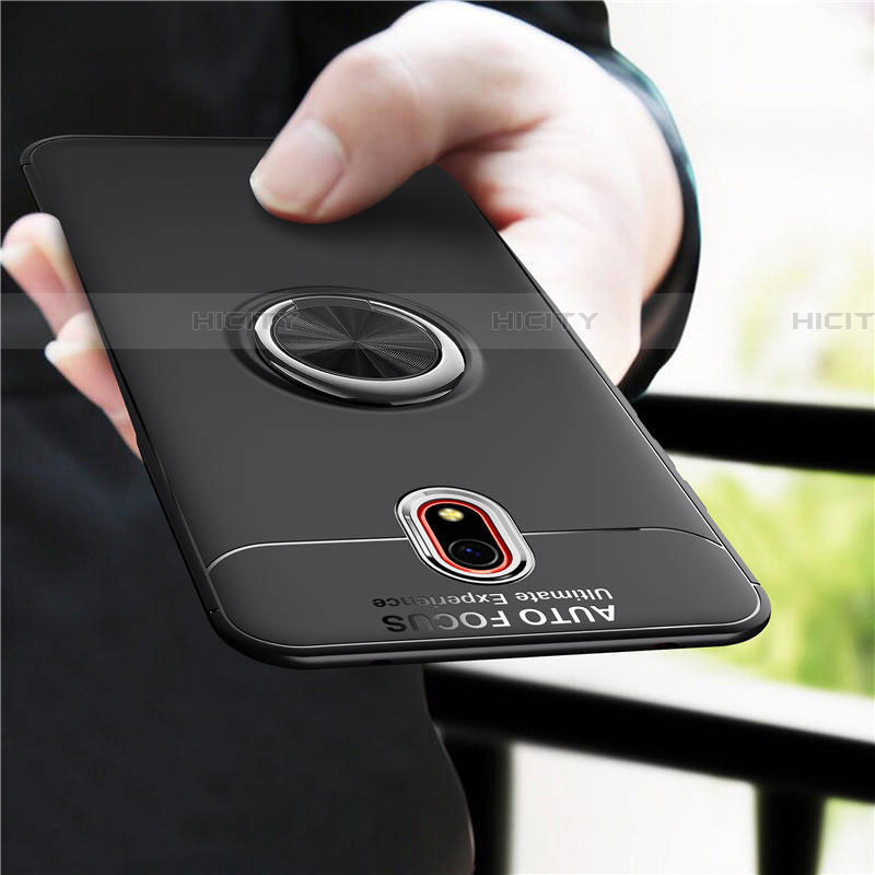 Silikon Hülle Handyhülle Ultra Dünn Schutzhülle Tasche Silikon mit Magnetisch Fingerring Ständer A04 für Xiaomi Redmi 8A