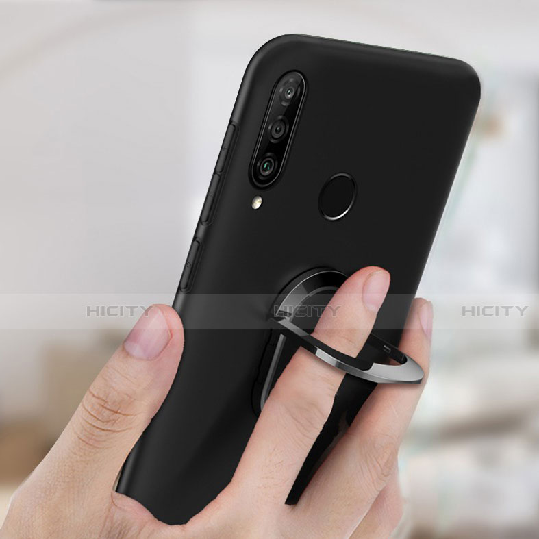 Silikon Hülle Handyhülle Ultra Dünn Schutzhülle Tasche Silikon mit Magnetisch Fingerring Ständer für Huawei Honor 10i