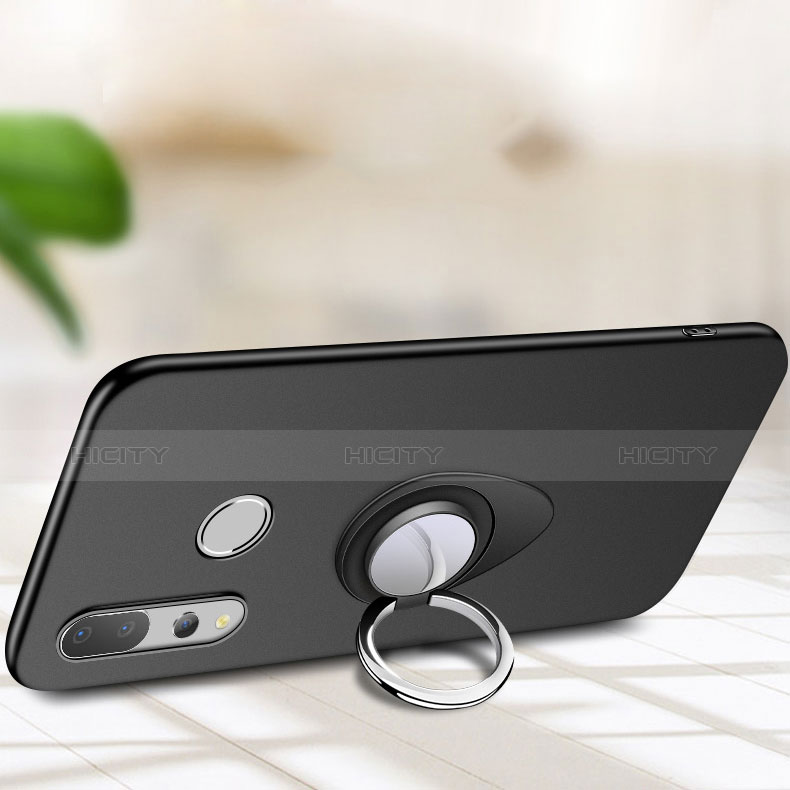 Silikon Hülle Handyhülle Ultra Dünn Schutzhülle Tasche Silikon mit Magnetisch Fingerring Ständer für Huawei Nova 4