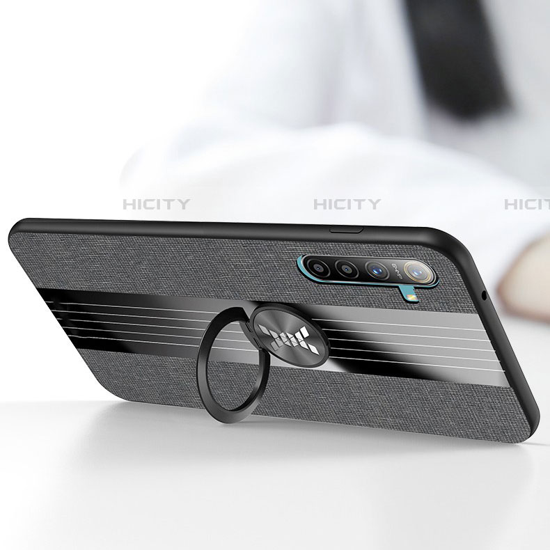 Silikon Hülle Handyhülle Ultra Dünn Schutzhülle Tasche Silikon mit Magnetisch Fingerring Ständer für Realme X2