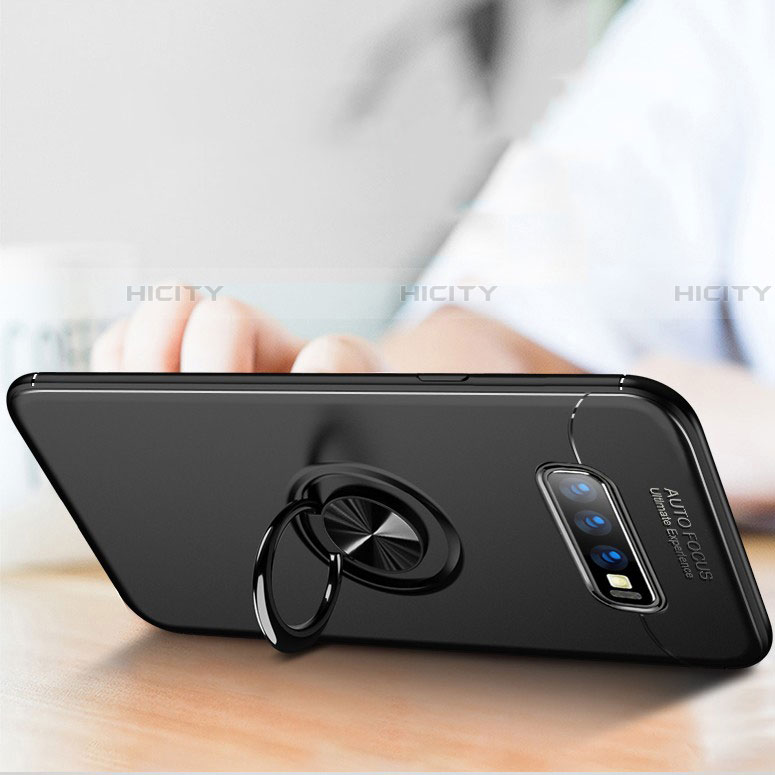 Silikon Hülle Handyhülle Ultra Dünn Schutzhülle Tasche Silikon mit Magnetisch Fingerring Ständer für Samsung Galaxy S10 5G