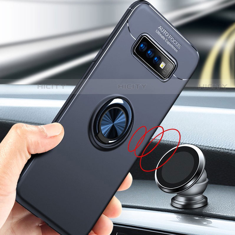 Silikon Hülle Handyhülle Ultra Dünn Schutzhülle Tasche Silikon mit Magnetisch Fingerring Ständer für Samsung Galaxy S10 5G