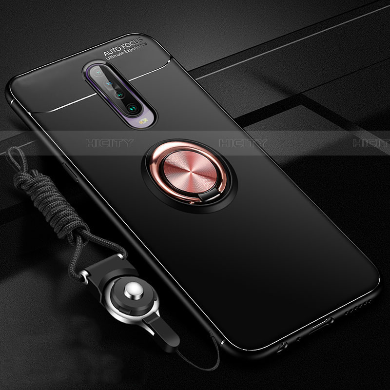Silikon Hülle Handyhülle Ultra Dünn Schutzhülle Tasche Silikon mit Magnetisch Fingerring Ständer für Xiaomi Redmi K30 4G groß