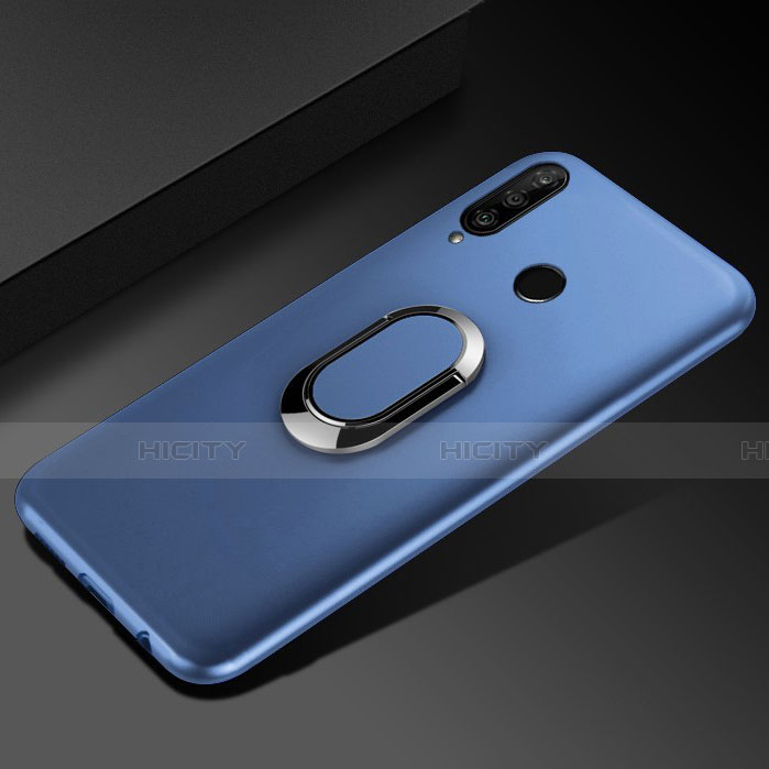 Silikon Hülle Handyhülle Ultra Dünn Schutzhülle Tasche Silikon mit Magnetisch Fingerring Ständer T01 für Huawei Honor 10i