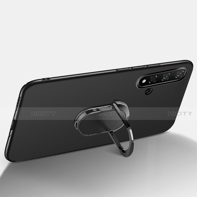 Silikon Hülle Handyhülle Ultra Dünn Schutzhülle Tasche Silikon mit Magnetisch Fingerring Ständer T05 für Huawei Honor 20