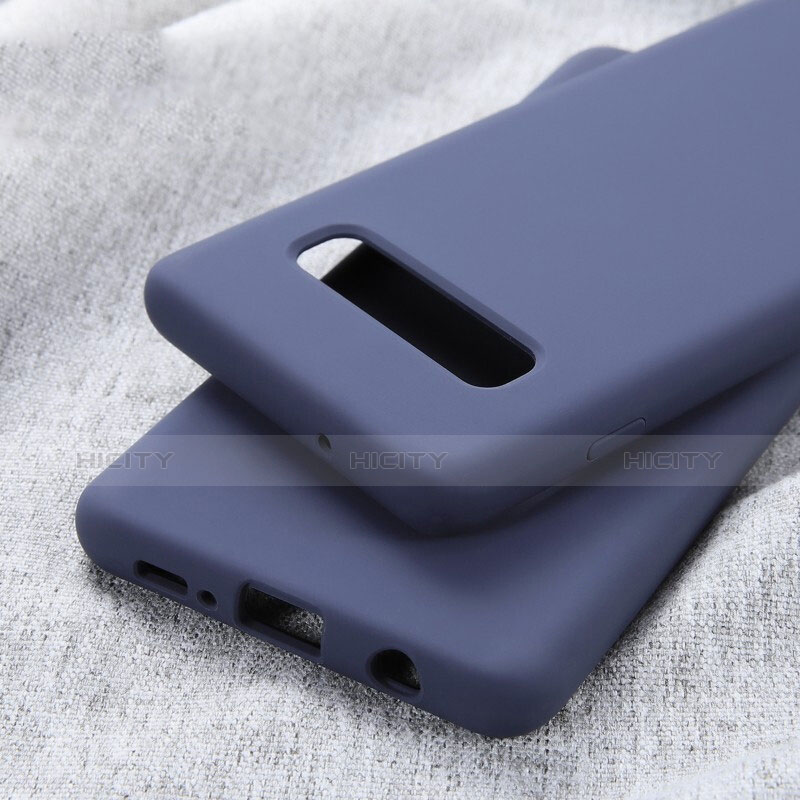 Silikon Hülle Handyhülle Ultra Dünn Schutzhülle Tasche U01 für Samsung Galaxy S10 Plus Blau