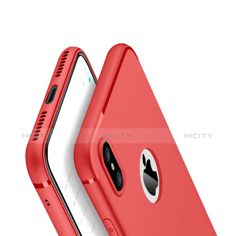 Silikon Hülle Handyhülle Ultra Dünn Schutzhülle Tasche V01 für Apple iPhone X Rot