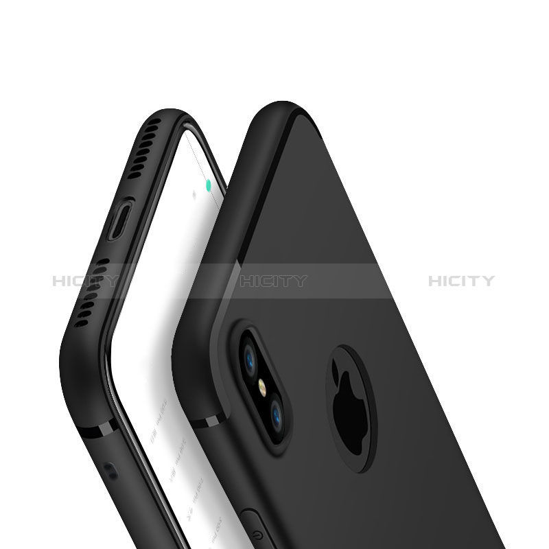 Silikon Hülle Handyhülle Ultra Dünn Schutzhülle Tasche V01 für Apple iPhone Xs Max Schwarz