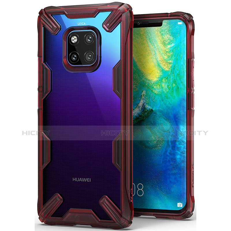 Silikon Hülle Handyhülle Ultra Dünn Schutzhülle Tasche Vorder und Rückseite 360 Grad für Huawei Mate 20 Pro Rot Plus