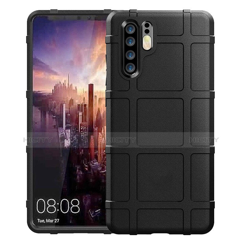 Silikon Hülle Handyhülle Ultra Dünn Schutzhülle Tasche Vorder und Rückseite 360 Grad für Huawei P30 Pro New Edition Schwarz Plus