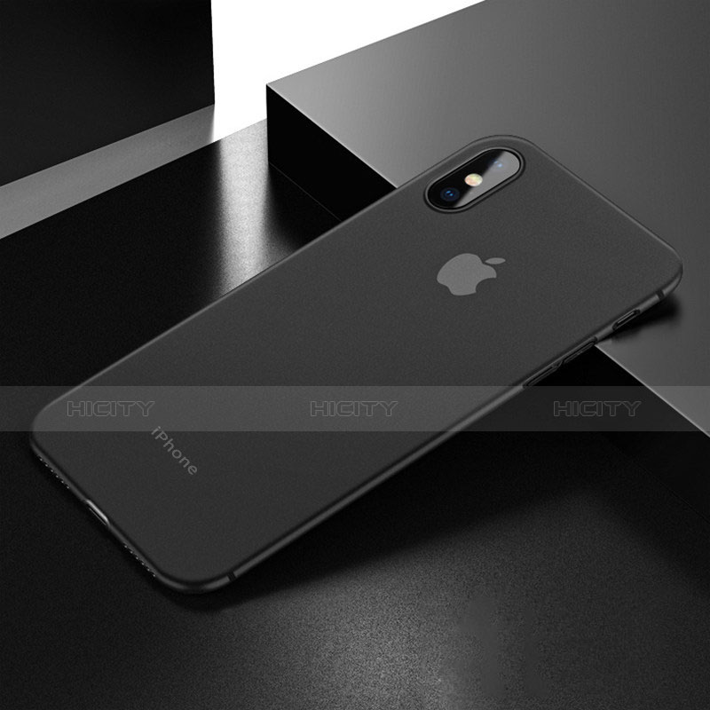 Silikon Hülle Handyhülle Ultra Dünn Schutzhülle V02 für Apple iPhone X Schwarz