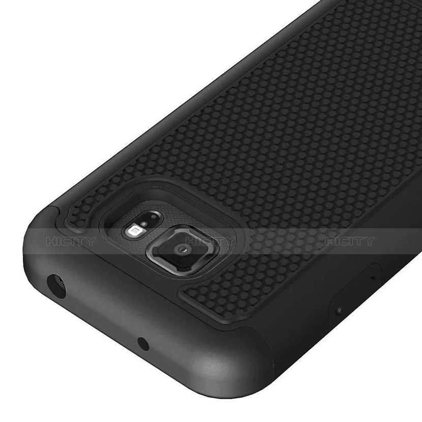 Silikon Hülle Handyhülle Ultra Dünn Schutzhülle Vorder und Rückseite 360 Grad für Samsung Galaxy S7 Active G891A Schwarz