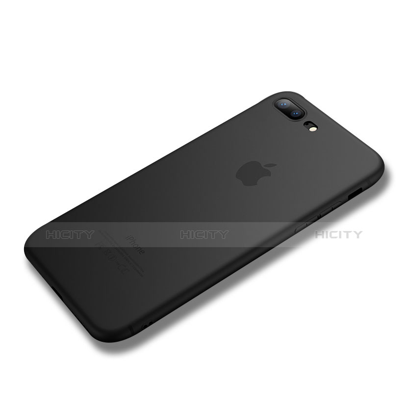 Silikon Hülle Handyhülle Ultra Dünn Schutzhülle Z03 für Apple iPhone 7 Plus Schwarz groß