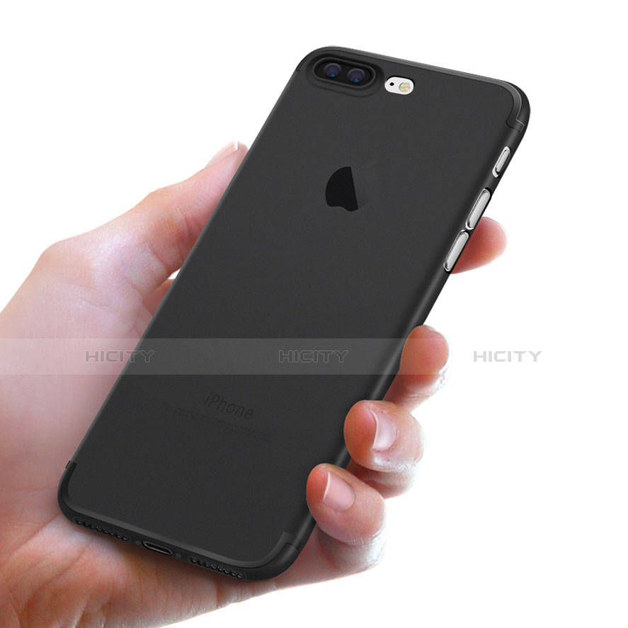 Silikon Hülle Handyhülle Ultra Dünn Schutzhülle Z04 für Apple iPhone 7 Plus Schwarz