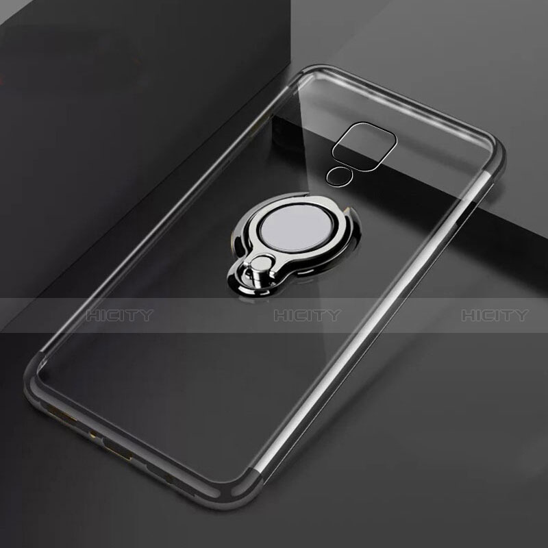 Silikon Hülle Handyhülle Ultradünn Schutzhülle Flexible Tasche Durchsichtig Transparent mit Magnetisch Fingerring Ständer C02 für Huawei Mate 20 X 5G groß