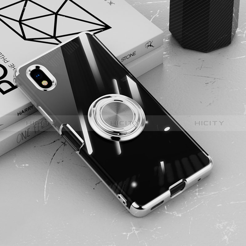 Silikon Hülle Handyhülle Ultradünn Schutzhülle Flexible Tasche Durchsichtig Transparent mit Magnetisch Fingerring Ständer für Sony Xperia Ace III groß