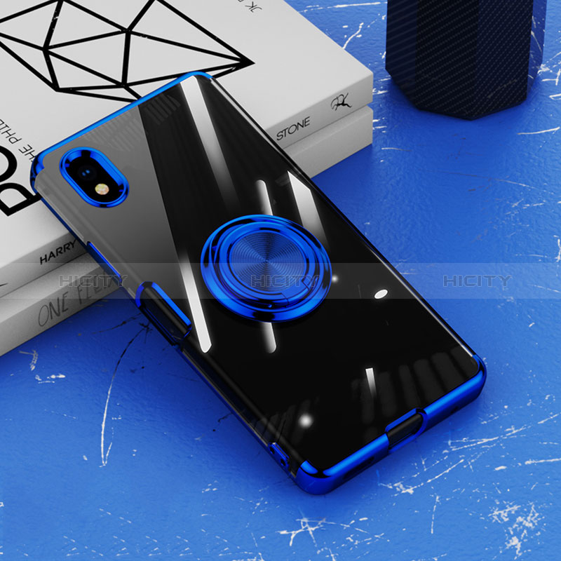 Silikon Hülle Handyhülle Ultradünn Schutzhülle Flexible Tasche Durchsichtig Transparent mit Magnetisch Fingerring Ständer für Sony Xperia Ace III SOG08 groß
