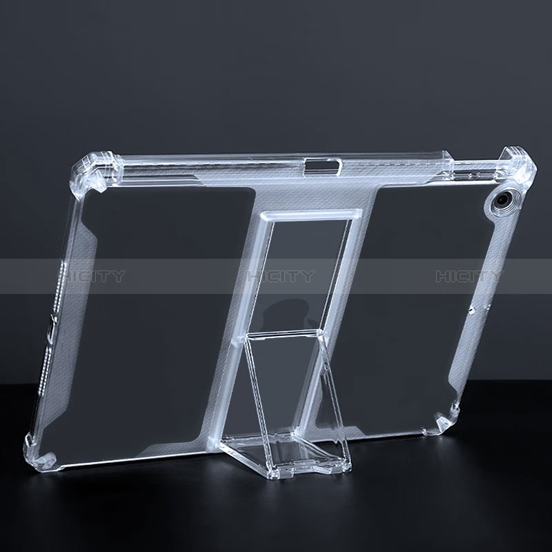 Silikon Hülle Handyhülle Ultradünn Schutzhülle Flexible Tasche Durchsichtig Transparent mit Ständer für Apple iPad 10.2 (2019) Klar