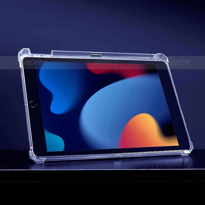 Silikon Hülle Handyhülle Ultradünn Schutzhülle Flexible Tasche Durchsichtig Transparent mit Ständer für Apple iPad 10.2 (2020) Klar