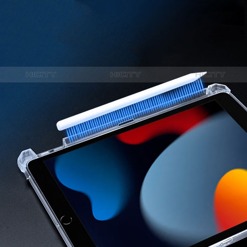 Silikon Hülle Handyhülle Ultradünn Schutzhülle Flexible Tasche Durchsichtig Transparent mit Ständer für Apple iPad 10.2 (2020) Klar