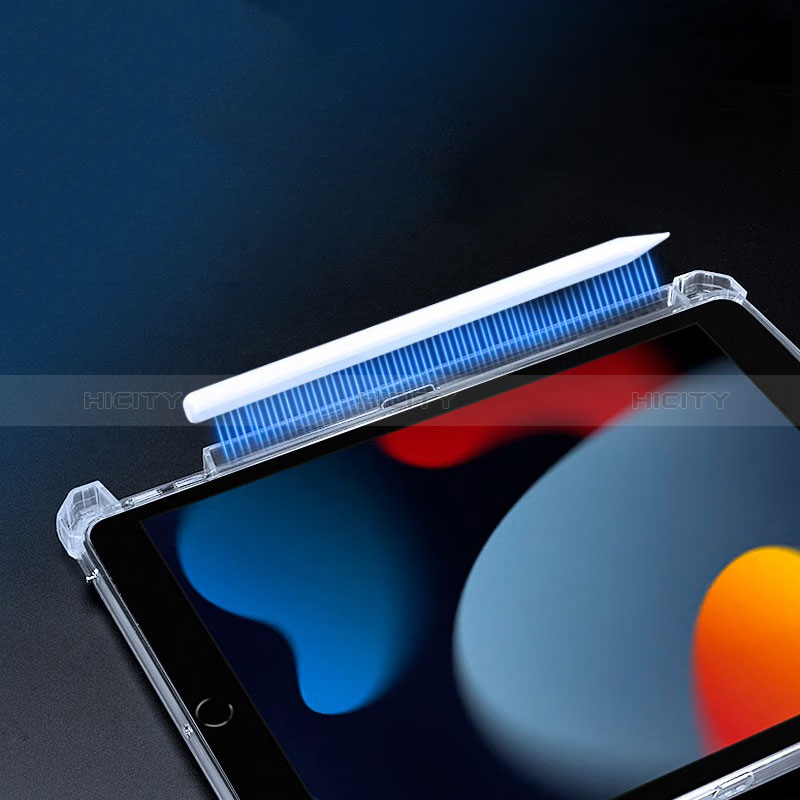 Silikon Hülle Handyhülle Ultradünn Schutzhülle Flexible Tasche Durchsichtig Transparent mit Ständer für Apple iPad 10.2 (2021) Klar groß