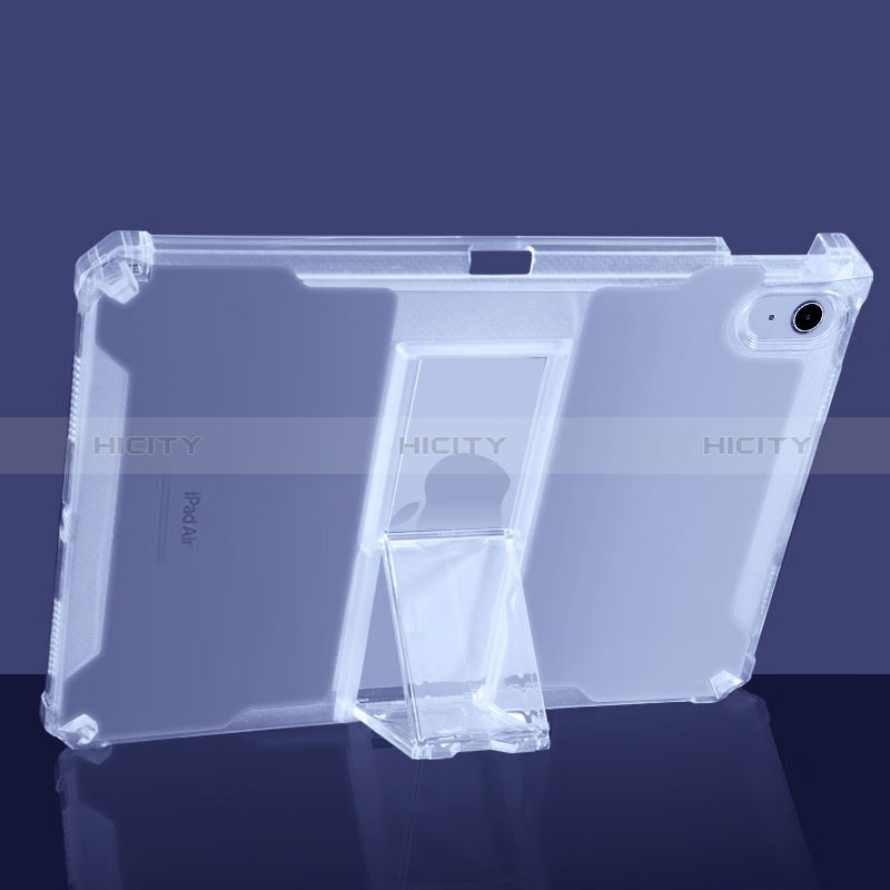 Silikon Hülle Handyhülle Ultradünn Schutzhülle Flexible Tasche Durchsichtig Transparent mit Ständer für Apple iPad 10.9 (2022) Klar groß