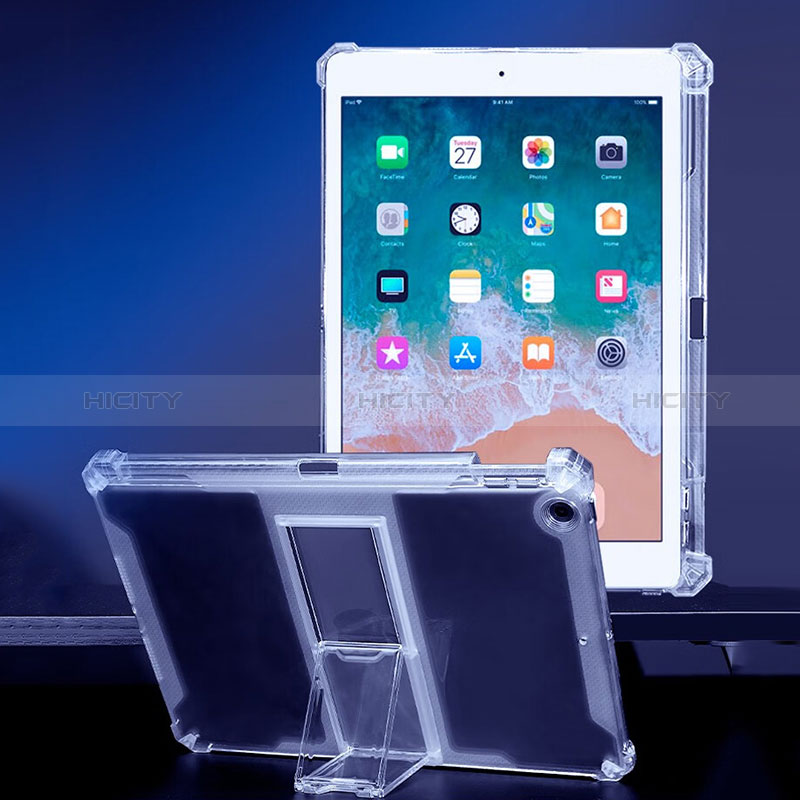 Silikon Hülle Handyhülle Ultradünn Schutzhülle Flexible Tasche Durchsichtig Transparent mit Ständer für Apple iPad Air 2 Klar