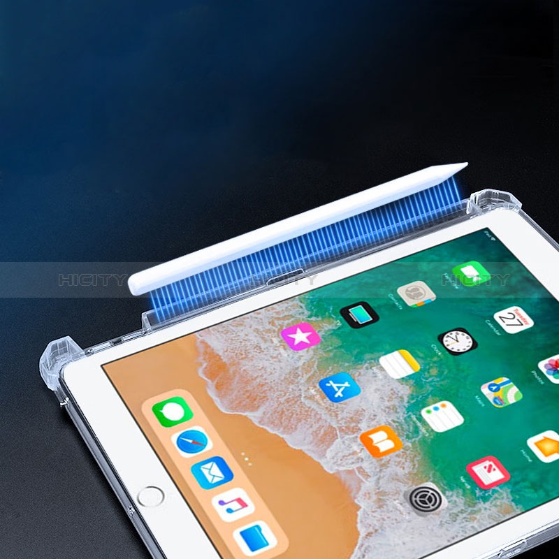 Silikon Hülle Handyhülle Ultradünn Schutzhülle Flexible Tasche Durchsichtig Transparent mit Ständer für Apple iPad Air 2 Klar