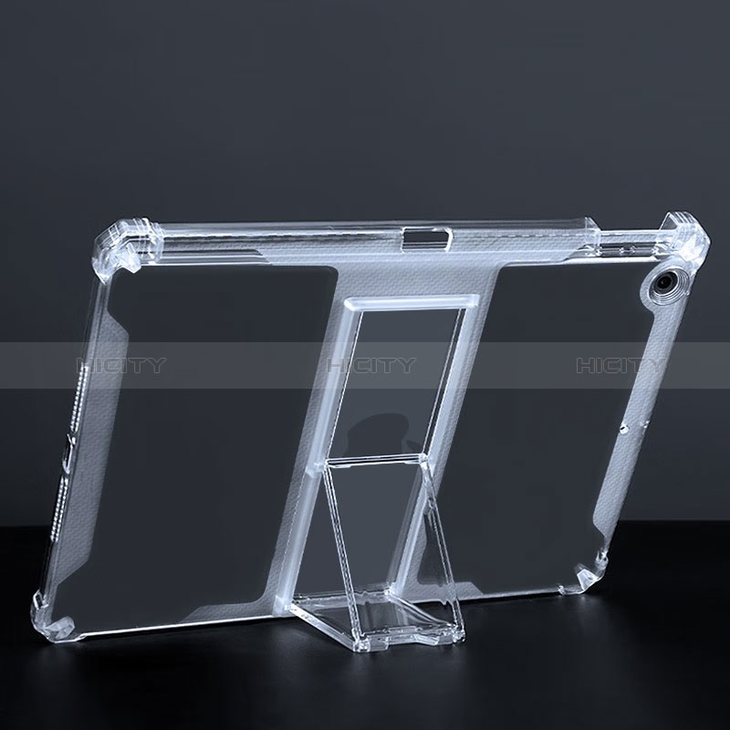 Silikon Hülle Handyhülle Ultradünn Schutzhülle Flexible Tasche Durchsichtig Transparent mit Ständer für Apple iPad Air 2 Klar