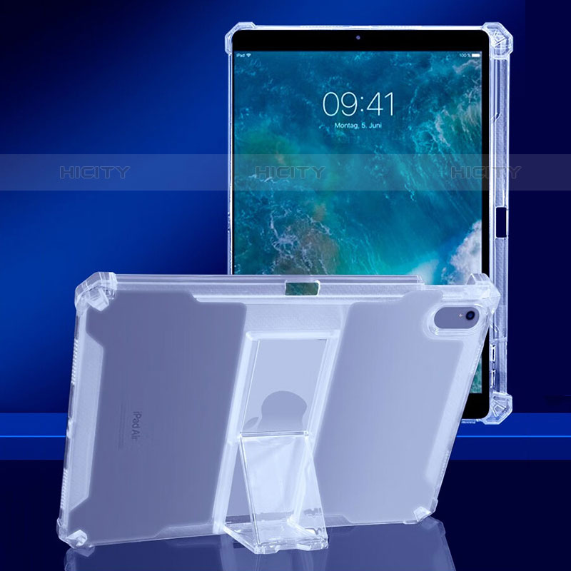 Silikon Hülle Handyhülle Ultradünn Schutzhülle Flexible Tasche Durchsichtig Transparent mit Ständer für Apple iPad Air 3 Klar