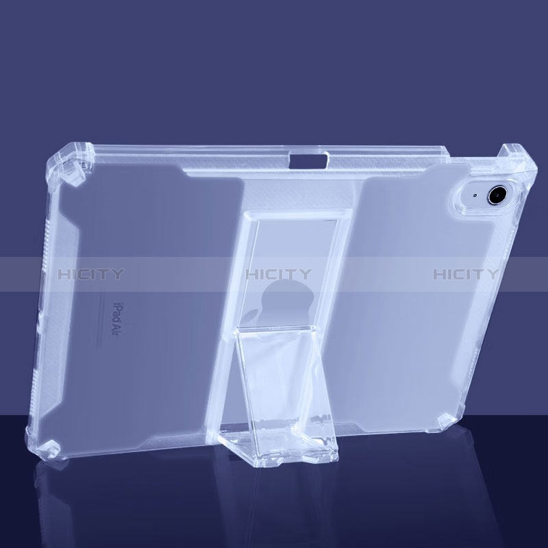 Silikon Hülle Handyhülle Ultradünn Schutzhülle Flexible Tasche Durchsichtig Transparent mit Ständer für Apple iPad Air 5 10.9 (2022) Klar groß