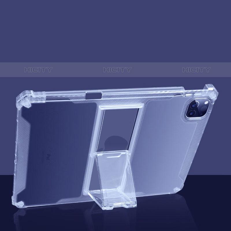 Silikon Hülle Handyhülle Ultradünn Schutzhülle Flexible Tasche Durchsichtig Transparent mit Ständer für Apple iPad Pro 11 (2020) Klar