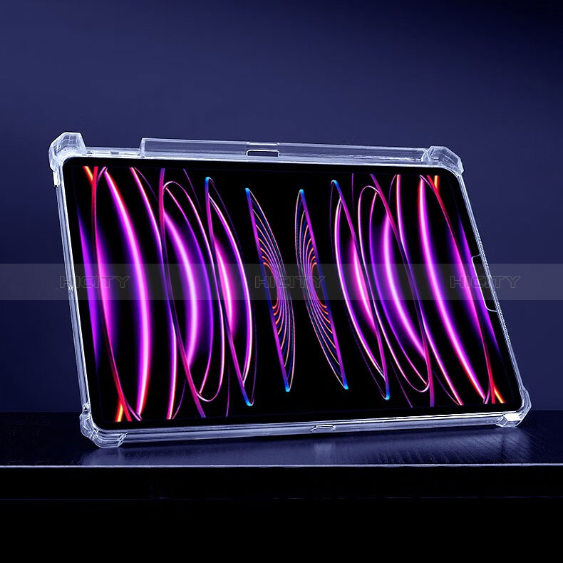 Silikon Hülle Handyhülle Ultradünn Schutzhülle Flexible Tasche Durchsichtig Transparent mit Ständer für Apple iPad Pro 11 (2022) Klar