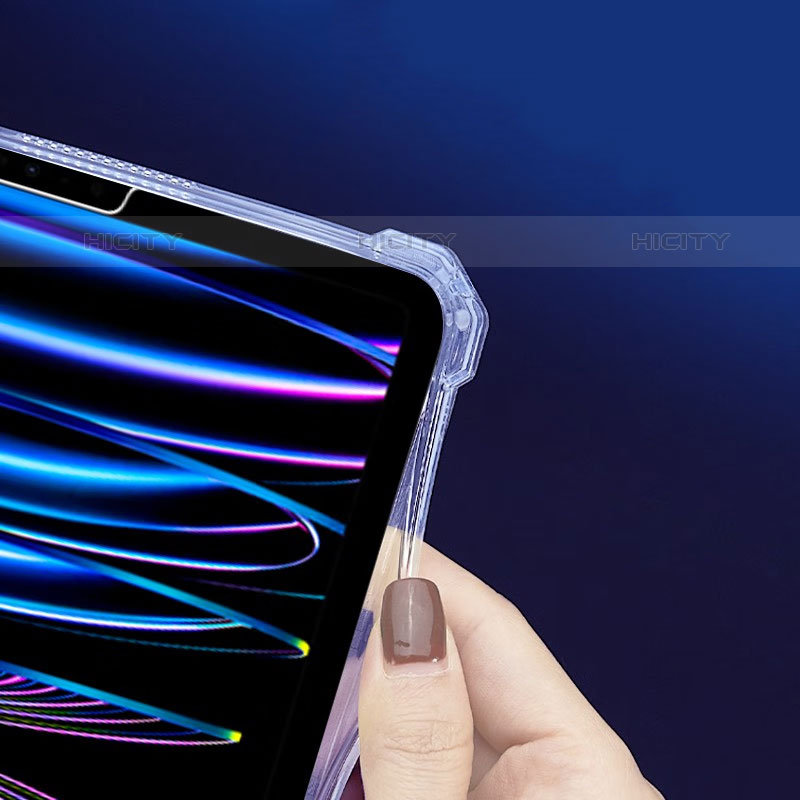 Silikon Hülle Handyhülle Ultradünn Schutzhülle Flexible Tasche Durchsichtig Transparent mit Ständer für Apple iPad Pro 12.9 (2020) Klar