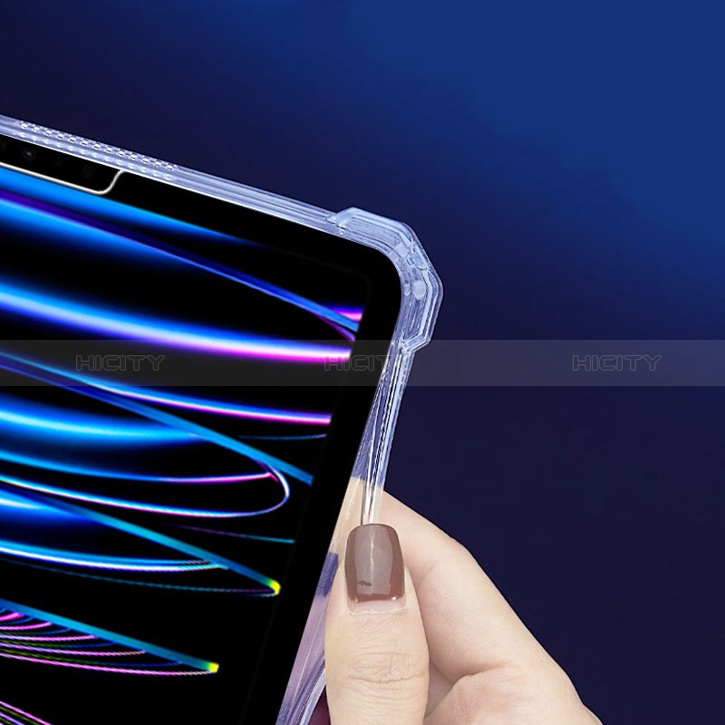 Silikon Hülle Handyhülle Ultradünn Schutzhülle Flexible Tasche Durchsichtig Transparent mit Ständer für Apple iPad Pro 12.9 (2021) Klar