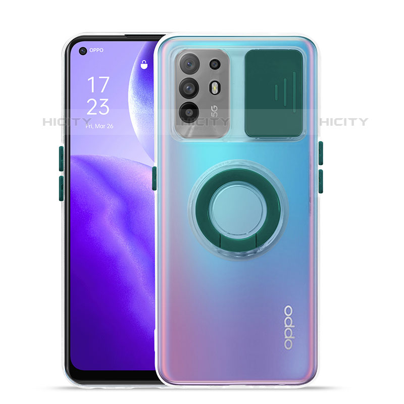 Silikon Hülle Handyhülle Ultradünn Schutzhülle Flexible Tasche Durchsichtig Transparent mit Ständer für Oppo F19 Pro+ Plus 5G