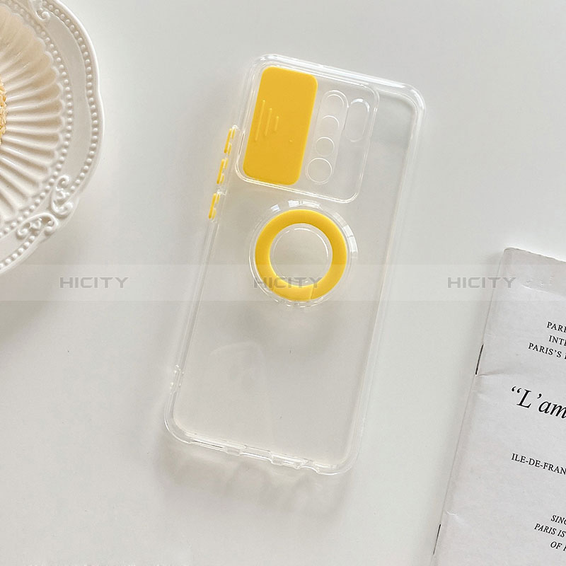 Silikon Hülle Handyhülle Ultradünn Schutzhülle Flexible Tasche Durchsichtig Transparent mit Ständer für Xiaomi Poco M2