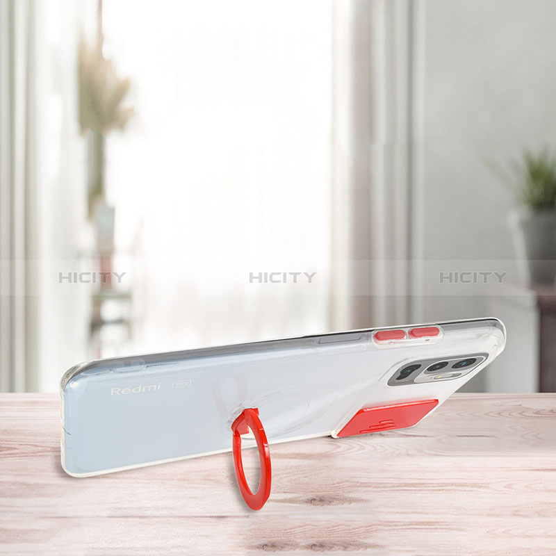 Silikon Hülle Handyhülle Ultradünn Schutzhülle Flexible Tasche Durchsichtig Transparent mit Ständer für Xiaomi POCO M3 Pro 5G