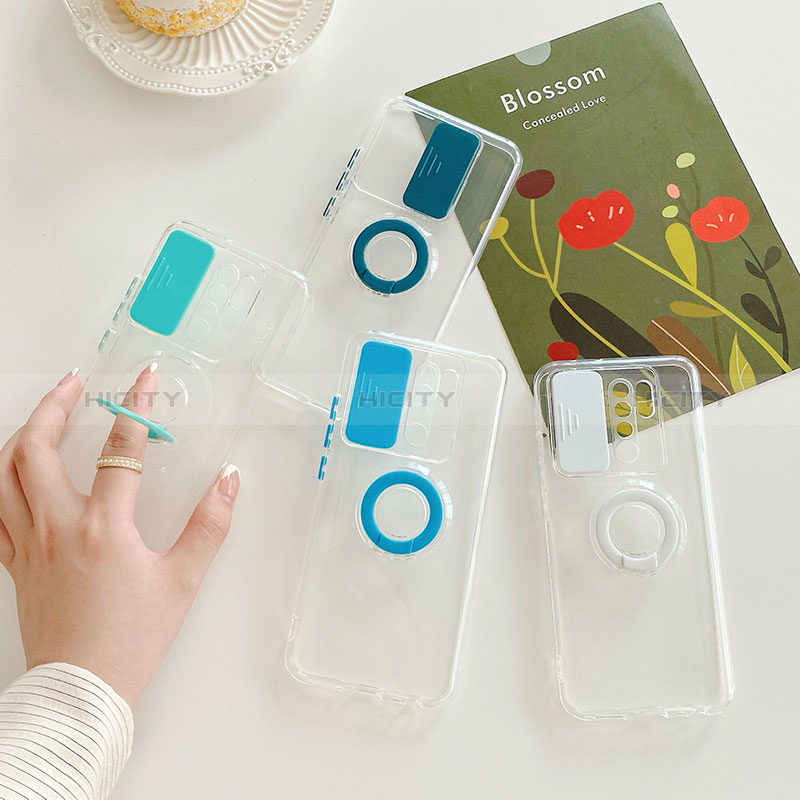 Silikon Hülle Handyhülle Ultradünn Schutzhülle Flexible Tasche Durchsichtig Transparent mit Ständer für Xiaomi Redmi 9 groß